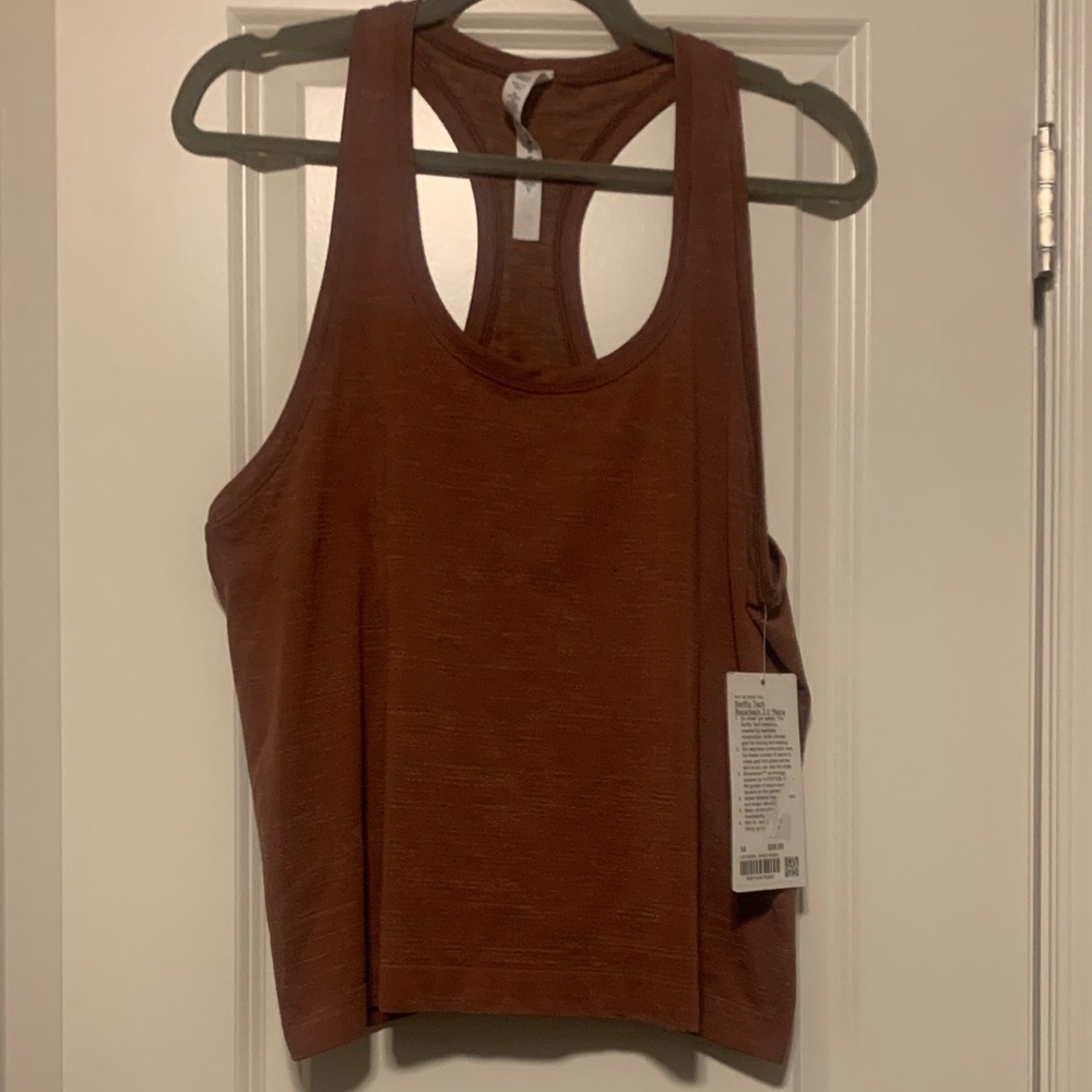 lululemon athletica Swiftly Racerback Rust Tank Race Length, Sz 14, NWT